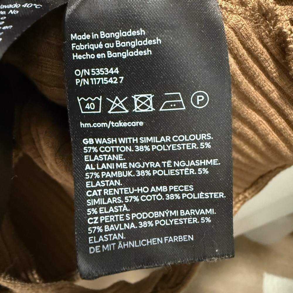 H&M Camel Ribbed Bodysuit - Size XS - Picture 4 of 5